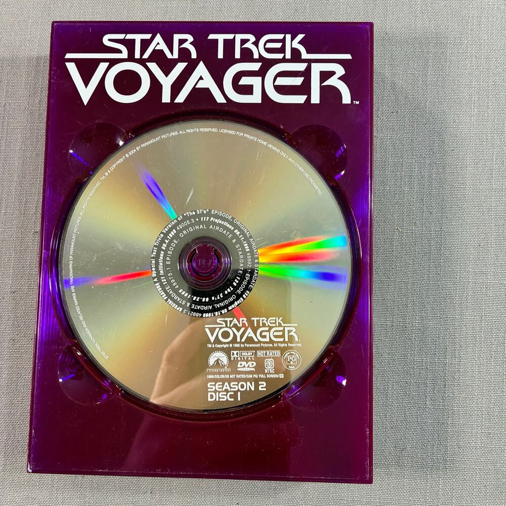 Star Trek Voyager Season 2 Complete DVD Set 7 Disc Collection Sci-Fi TV